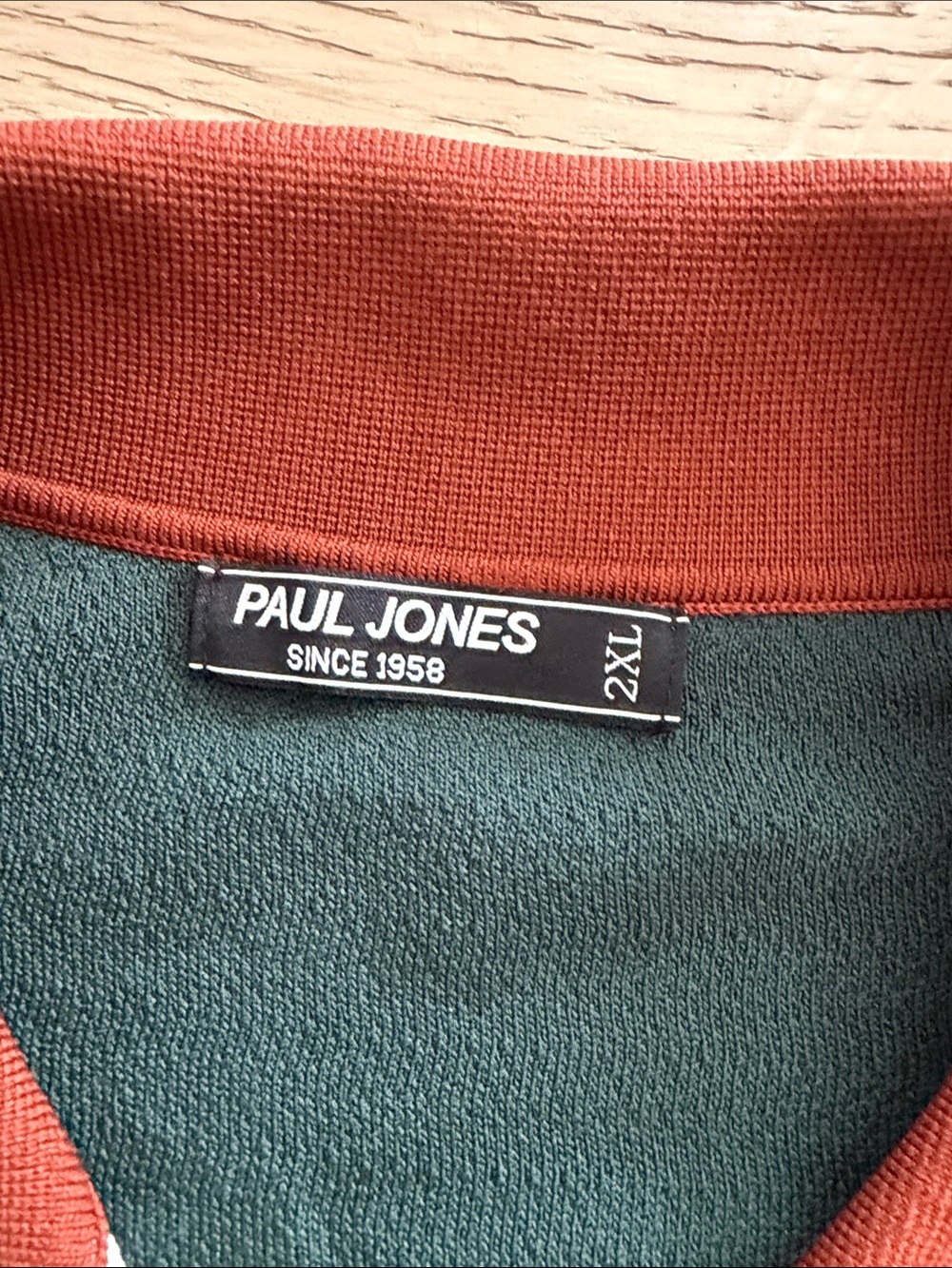PJ PAUL JONES Men's Dark Green Knit Polo Short Sleeve Size 2XL - Picture 5 of 8